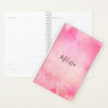Modern Pink Watercolor Girl | Add NAME Planner<br><div class="desc">Lovely modern personalised daily planner / calendar for a girl / woman.  Pink watercolor (watercolour) design with option to add name or message.  Perfect for school,  business,  or personal.</div>