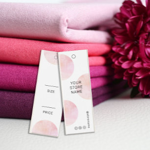 Modern Pink Watercolor Social Media  Price Tag