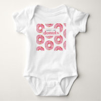 Modern Pink Watercolor Sweet Like Doughnuts Quote