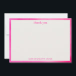 Modern Pink Watercolor Trendy Custom Bat Mitzvah Thank You Card<br><div class="desc">This thank you design offers a simple, elegant way to follow up after a Bat Mitzvah celebration. The soft pink border and clean typography feel modern and polished, making it easy to send notes of appreciation to family and friends. A thoughtful finishing touch that coordinates beautifully with matching invitations and...</div>