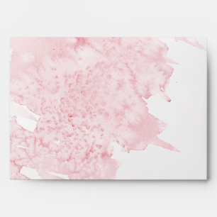 Modern Pink Watercolor Wash Simple Minimalist Art Envelope