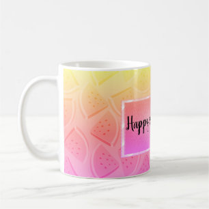 Modern Pink Watermelon, Summer   Coffee Mug