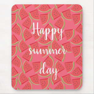 Modern Pink Watermelon, Summer Mouse Mat