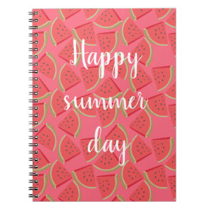 Modern Pink Watermelon, Summer Notebook