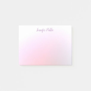 Modern Pink White Elegant Professional Template Post-it Notes