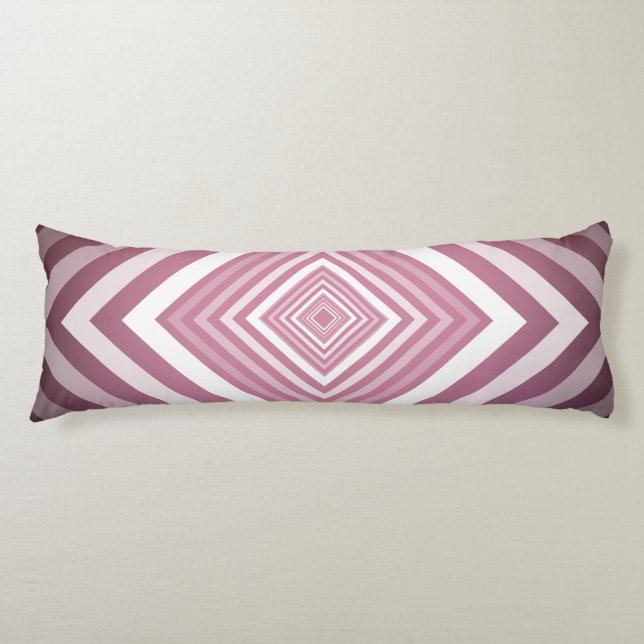 Modern Pink & White Gradation Squares Body Cushion (Front)