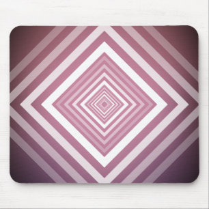 Modern Pink & White Gradation Squares Mouse Mat