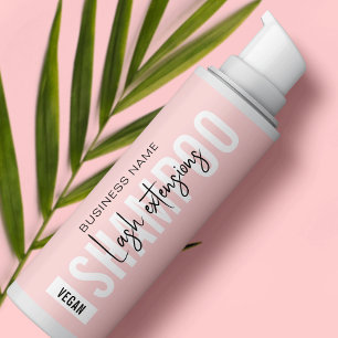 Modern Pink & White Lash Foam Cleanser Wrapper Rectangular Sticker