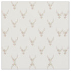 Modern Pink White Vintage  Floral Deer Head