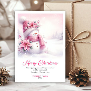 Modern Pinkmas Download Christmas Scene Greeting Holiday Card