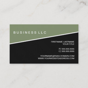 Modern Pinstripe Business Card Template (Moss)