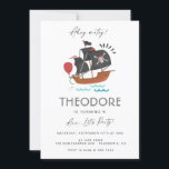 Modern Pirate Birthday Party Kids Invitation<br><div class="desc">Ahoy,  matey! Get ready for a swashbuckling good time with a Pirate invitation perfect for the pirate enthusiast.
A back side matching the template is included so you can add extra information about your event or even a picture!</div>