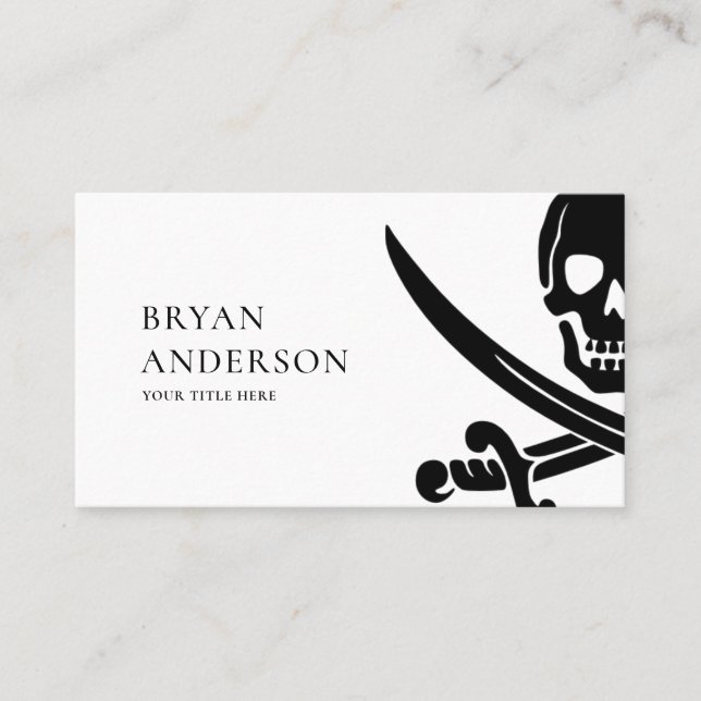 Modern Pirate Business Card (Front)