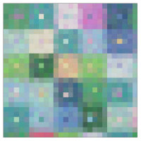 Modern pixel block colour quilt patches