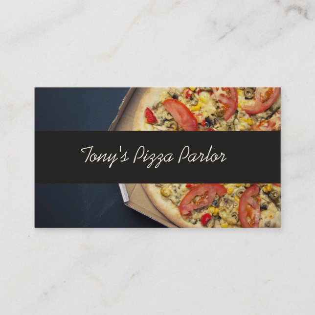 Modern Pizza Parlour Business Card (Front)