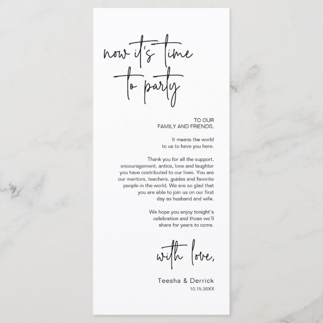 Modern Place Setting Dinner Party Thank You Card (Front)