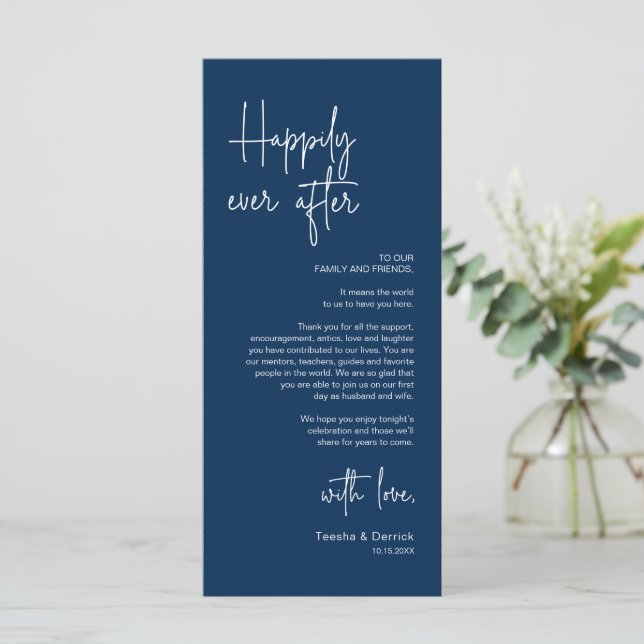 Modern Place Setting Dinner Party Thank You Card (Standing Front)