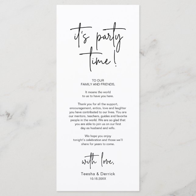 Modern Place Setting Dinner Party Thank You Card (Front)