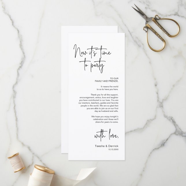Modern Place Setting Dinner Party Thank You Card (Front/Back In Situ)