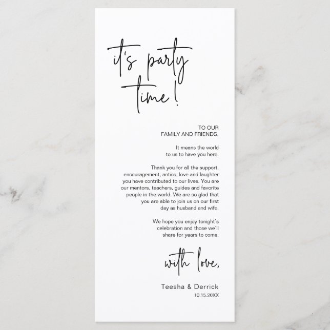 Modern Place Setting Dinner Party Thank You Card (Front)