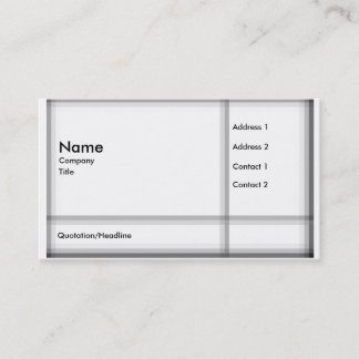 Modern Plaid Business Card