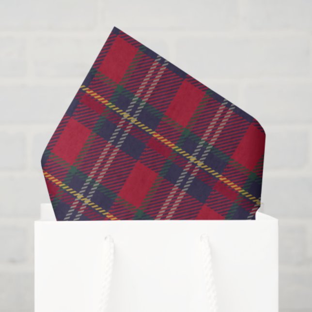 Modern Plaid Christmas Gift  Tissue Paper (Gift Bag)