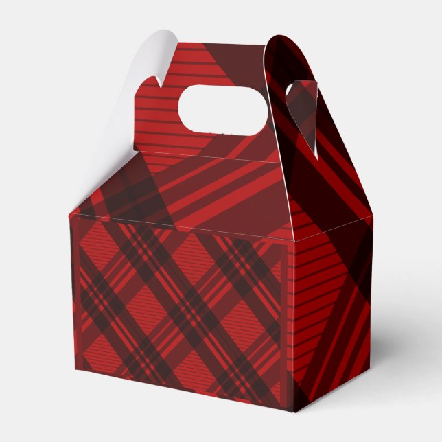 Modern Plaid  Favour Box (Front Side)
