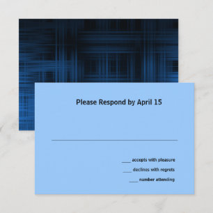 Modern Plaid RSVP Card