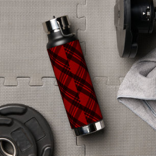 Modern Plaid Water Bottle