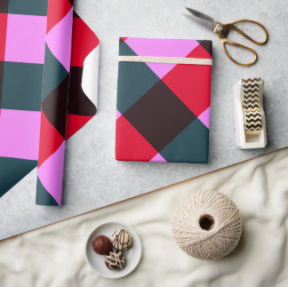 Modern Plaid Wrapping Paper