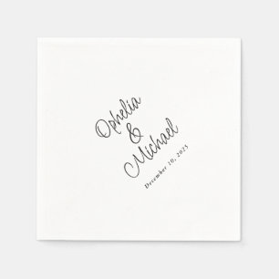 Modern Plain and Simple Casual Wedding Napkin