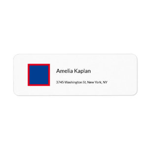 Modern Plain Blue Red White Minimal Professional