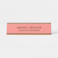 Modern Plain Classy Professional Coral Pink