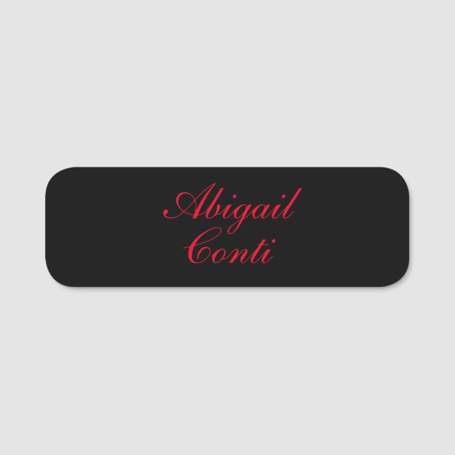 Modern Plain Custom Professional Name Position Name Tag (Front)