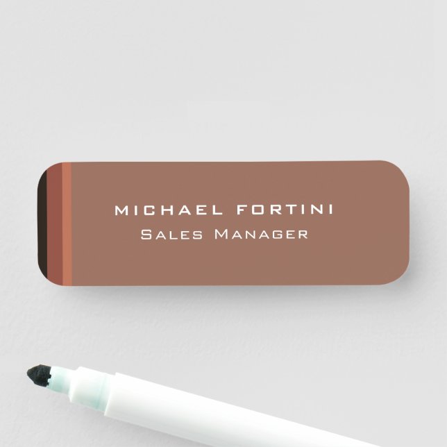 Modern Plain Custom Professional Name Position Tag (In Situ)