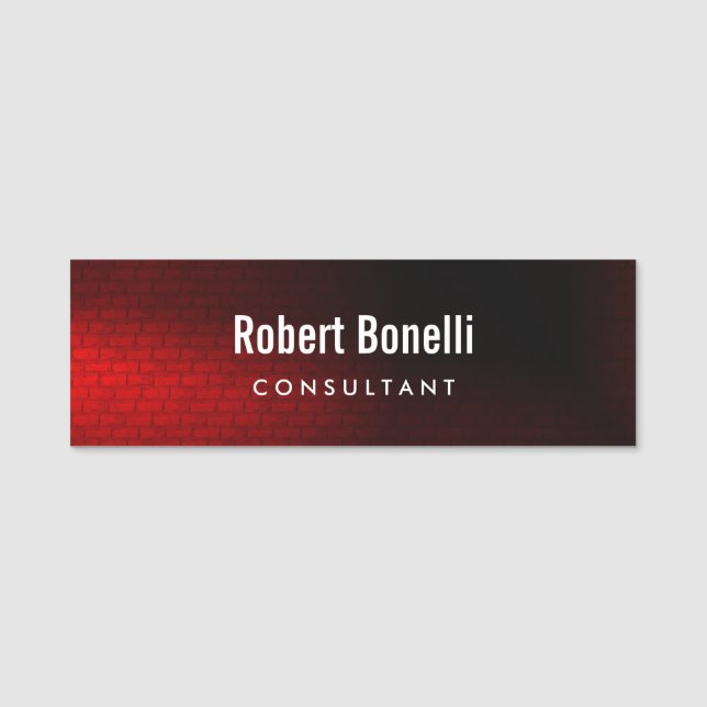 Modern Plain Custom Professional Name Position Tag (Front)