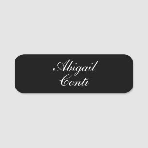 Modern Plain Custom Professional Name Position Tag