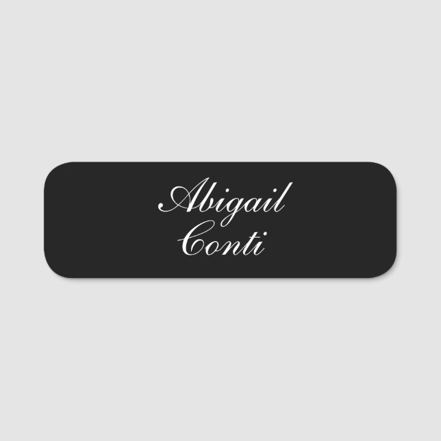 Modern Plain Custom Professional Name Position Tag (Front)