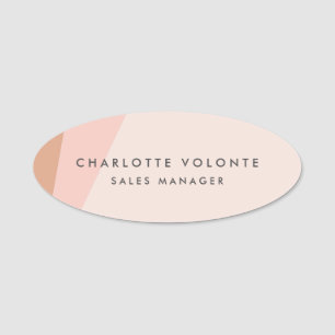 Modern Plain Custom Professional Name Position Tag