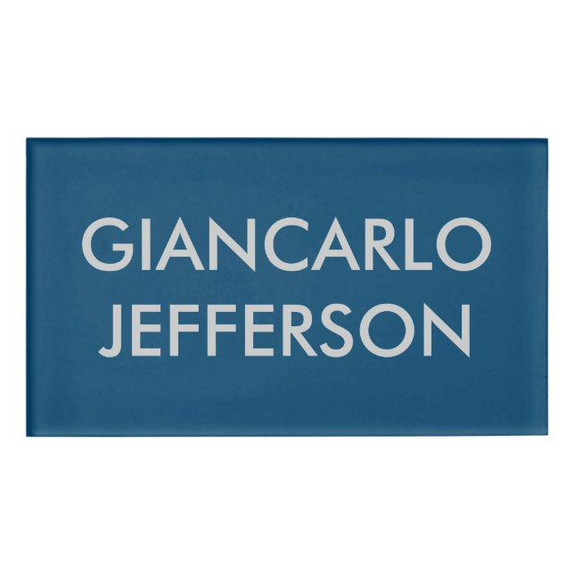 Modern Plain Custom Professional Name Position Tag (Front)