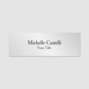 Modern Plain Custom Professional Name Position Tag