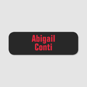 Modern Plain Custom Professional Name Position Tag