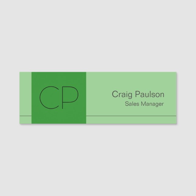 Modern Plain Custom Professional Name Position Tag (Front)