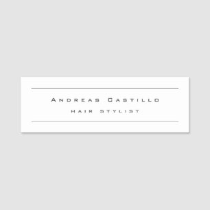 Modern Plain Custom Professional Name Position Tag