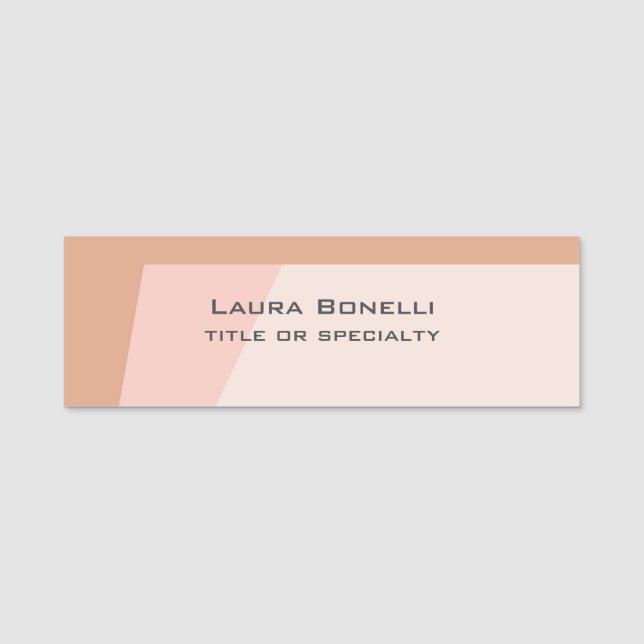 Modern Plain Custom Professional Name Position Tag (Front)