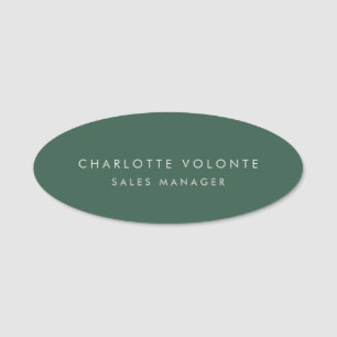 Modern Plain Custom Professional Name Position Tag