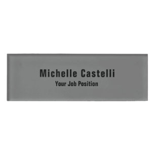 Modern Plain Custom Professional Name Position Tag