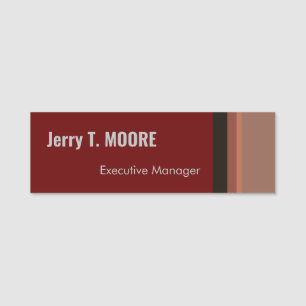 Modern Plain Custom Professional Name Position Tag