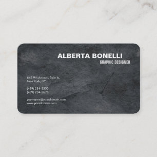 Modern Plain Elegant Minimalist Grey Simple Business Card