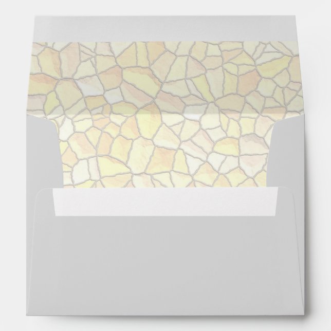 Modern Plain Elegant Professional Mosaic Design Envelope (Back (Bottom))